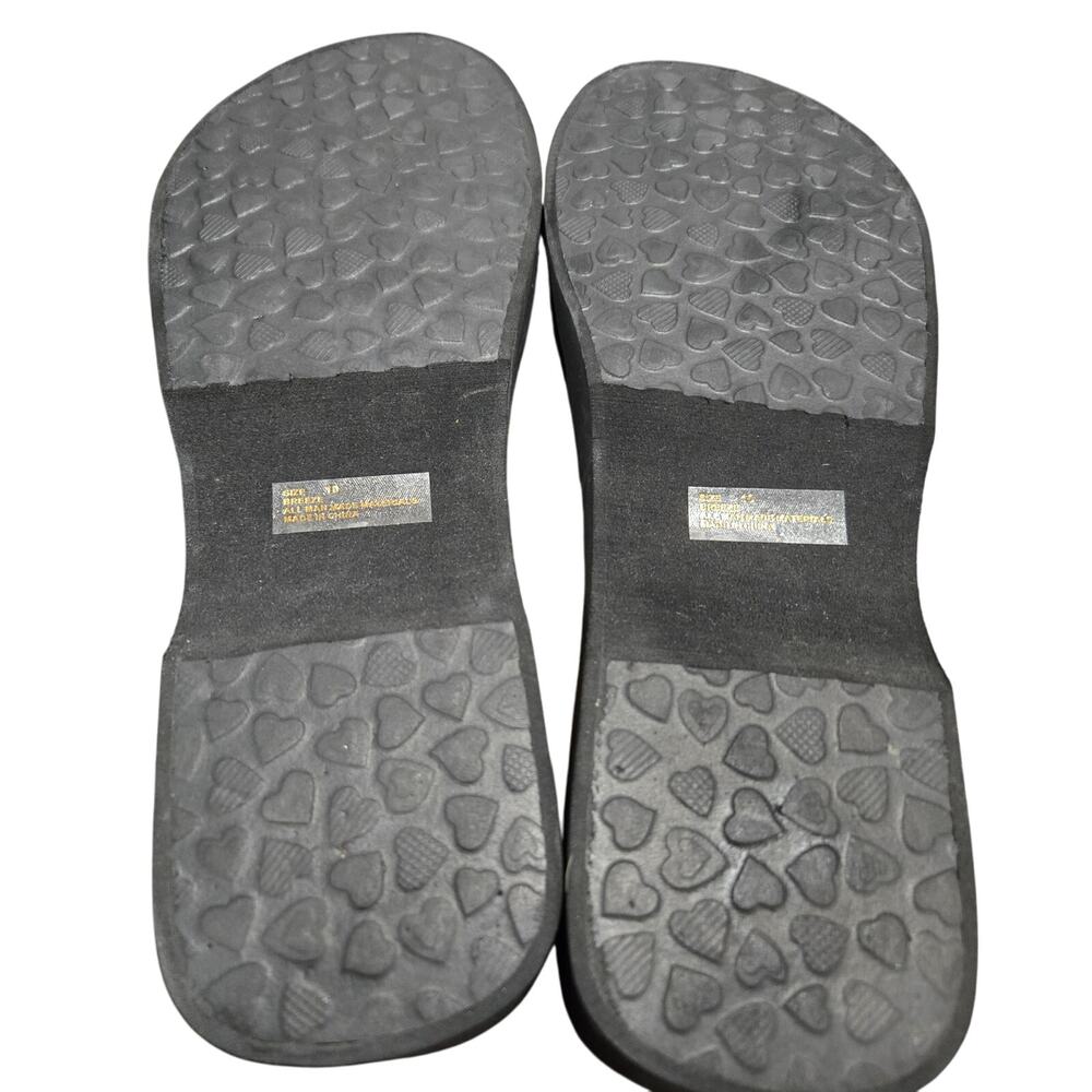 Brighton Breeze Platform Flip Flops Butterflies & Daisies NEW Size 10 #939 - Picture 9 of 10